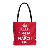 The Keep Calm and March On Tote Bag