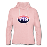 The Area Code Lightweight Hoodie - cream heather pink