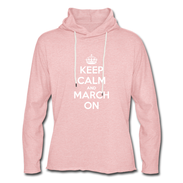 The Keep Calm Lightweight Hoodie - cream heather pink